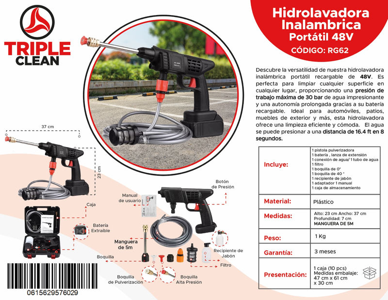 Cleanix 48 — Hidrolimpieza portátil de alto rendimiento
