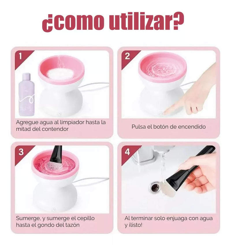 BrushClean Pro: Limpiador de Brochas Giratorio USB